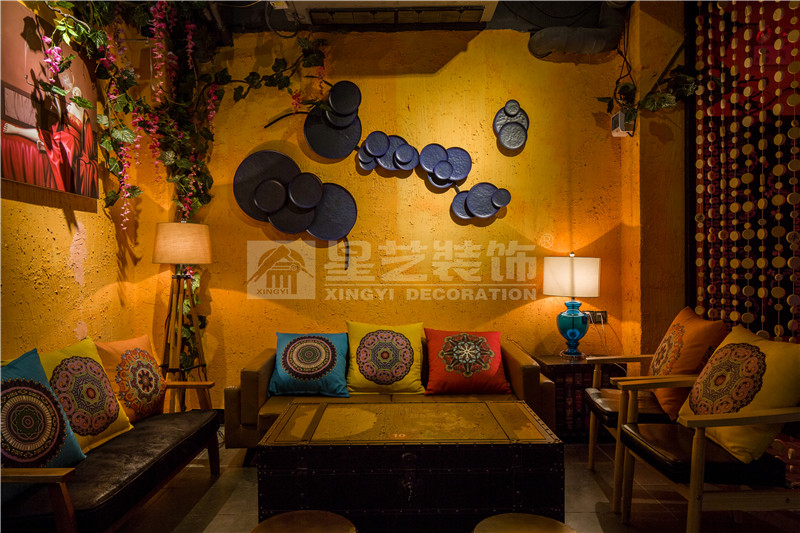 大化“因為所以”咖啡生活館200平餐廳裝修設(shè)計實景圖