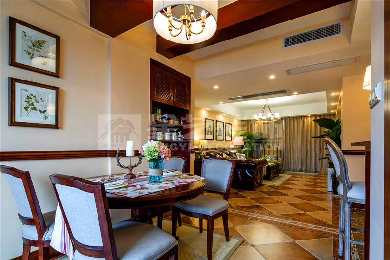 海華東盟公館138平餐廳裝修實(shí)景圖
