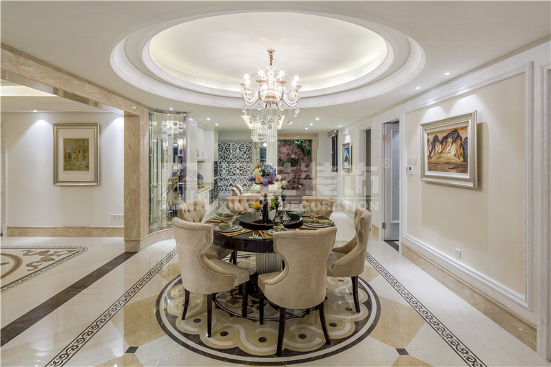 南湖名都廣場328平餐廳裝修實(shí)景