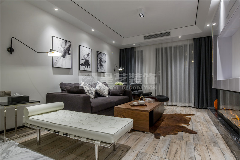 鳳嶺一號(hào)120平現(xiàn)代簡約客廳裝修設(shè)計(jì)效果圖