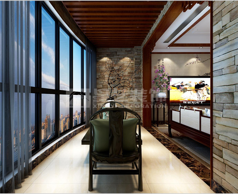 天池山240平陽臺裝修效果圖