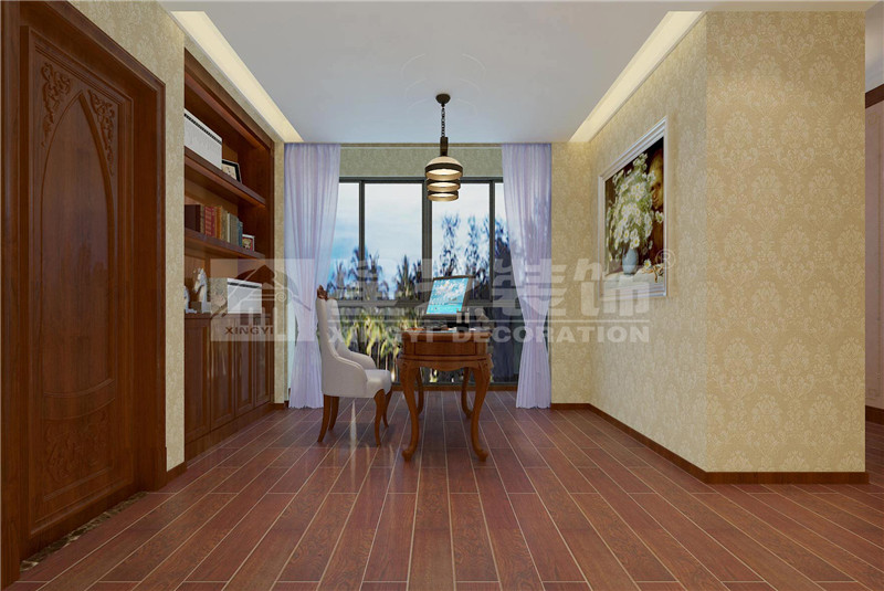 鳳景灣260平書(shū)房裝修效果圖