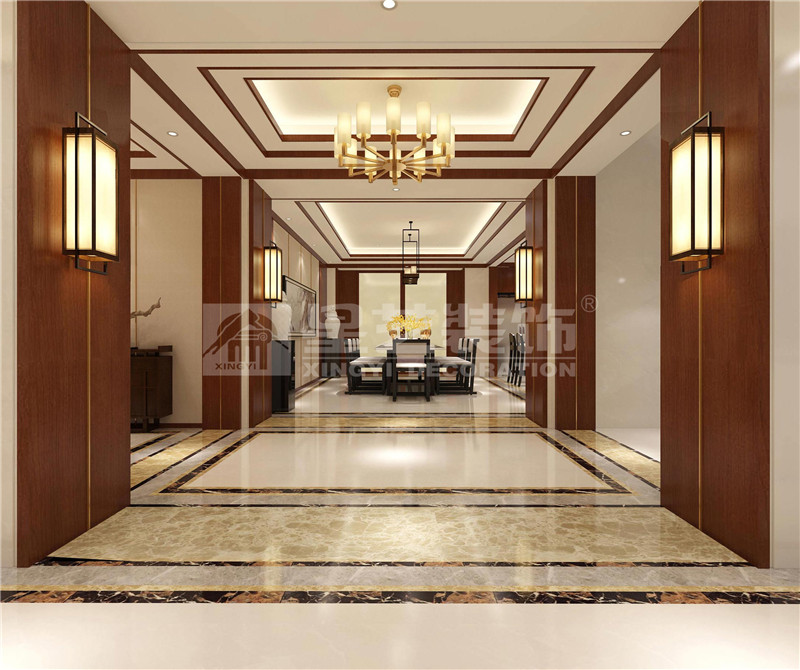 玉林寶康源650平過(guò)道裝修效果圖