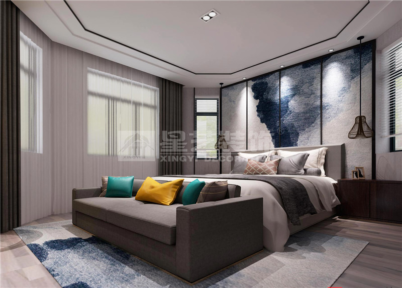 龍基傳媒星城179平現(xiàn)代簡(jiǎn)約臥室裝修效果圖