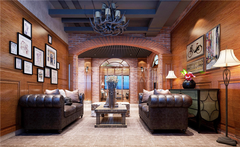 東盟慧谷西餐廳300平會客區(qū)裝修設(shè)計效果圖