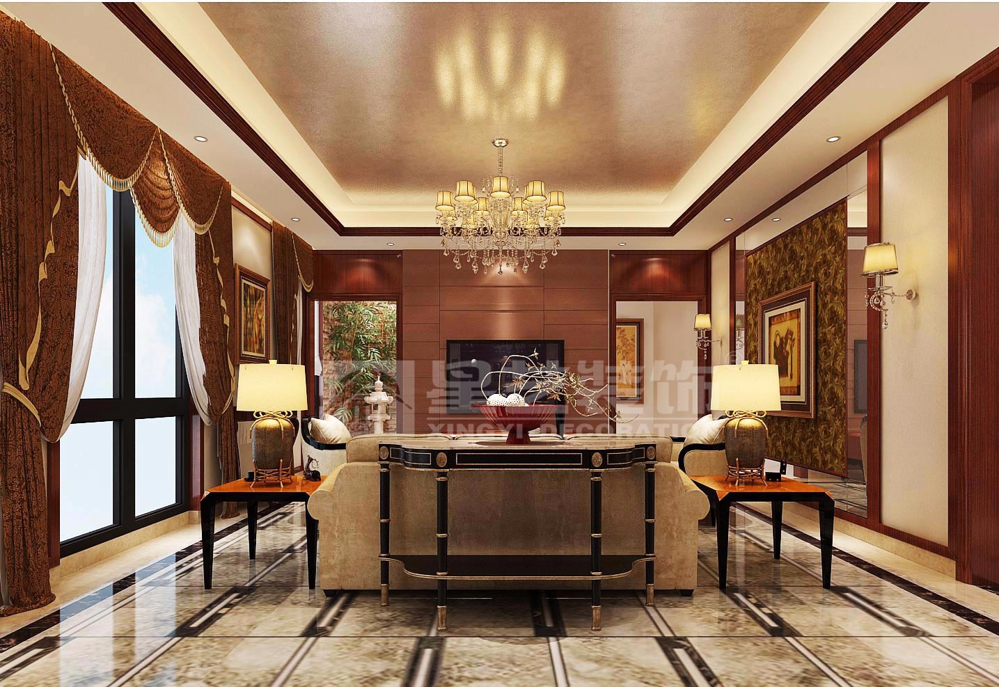 青秀萬達(dá)會(huì)所200平休閑區(qū)裝修設(shè)計(jì)效果圖