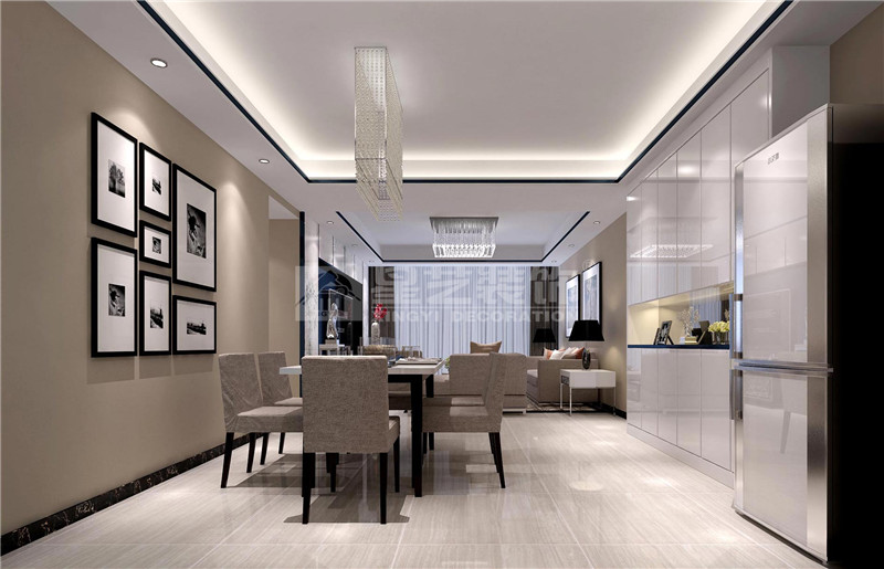 藍(lán)山上城120平現(xiàn)代簡約餐廳裝修效果圖