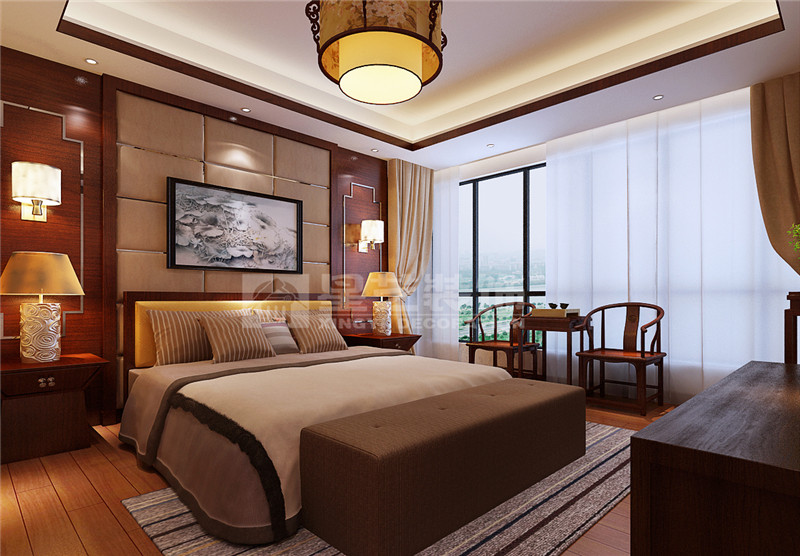 盛天東郡 211平中式風格臥室裝修效果圖