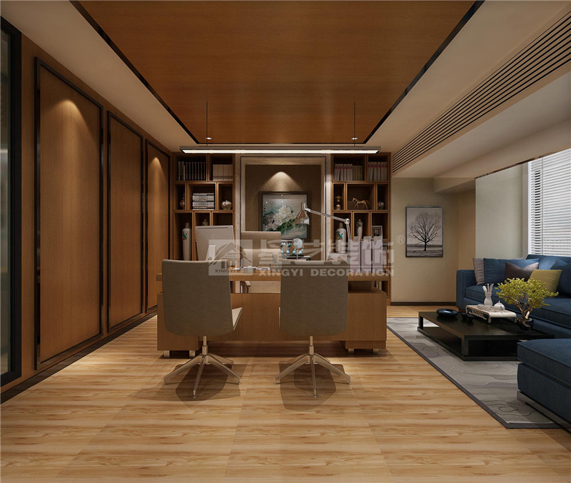 青秀萬(wàn)達(dá)銀座300平辦公室裝修設(shè)計(jì)效果圖