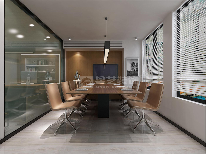 青秀萬(wàn)達(dá)銀座300平會(huì)議室裝修設(shè)計(jì)效果圖