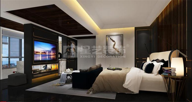 遠(yuǎn)辰山水一號300平簡約輕奢臥室裝修效果圖
