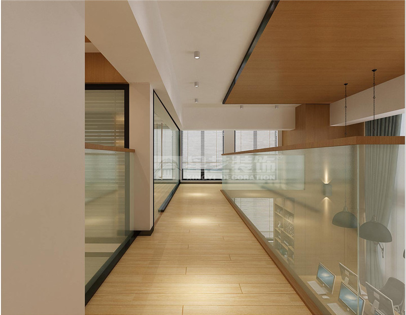 青秀萬(wàn)達(dá)銀座300平辦公室過(guò)道修設(shè)計(jì)效果圖