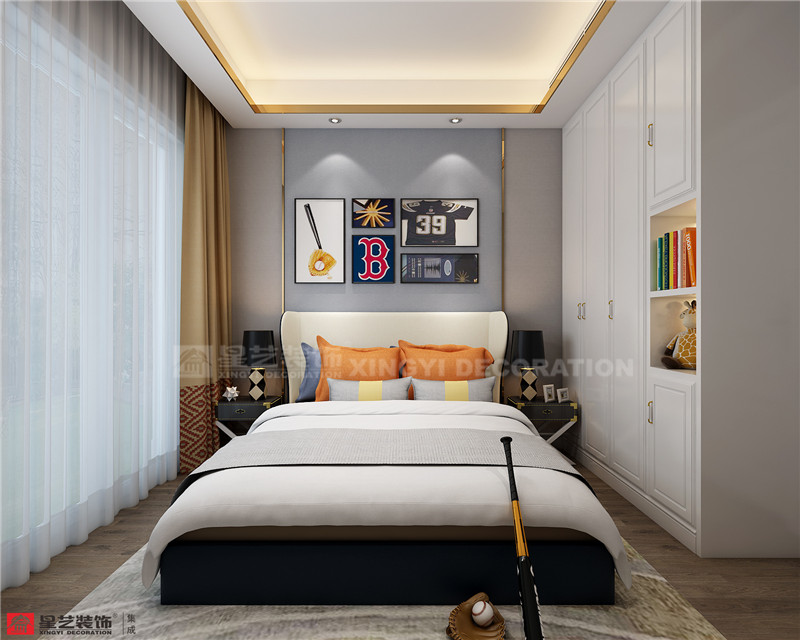 萬達(dá)茂140平現(xiàn)代簡約臥室裝修效果圖