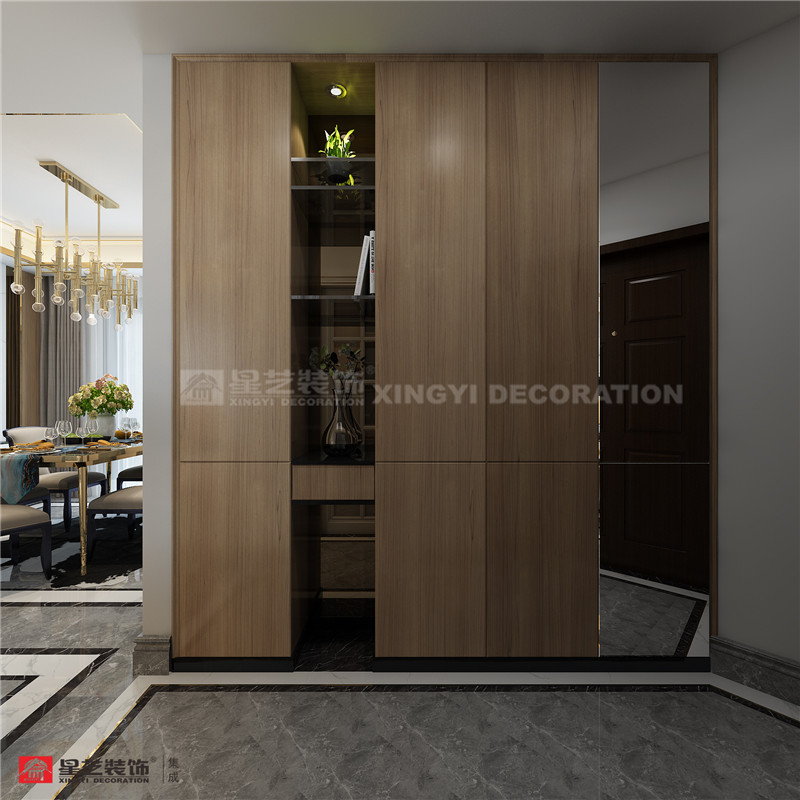 萬達(dá)茂140平現(xiàn)代簡約入戶鞋柜裝修效果圖