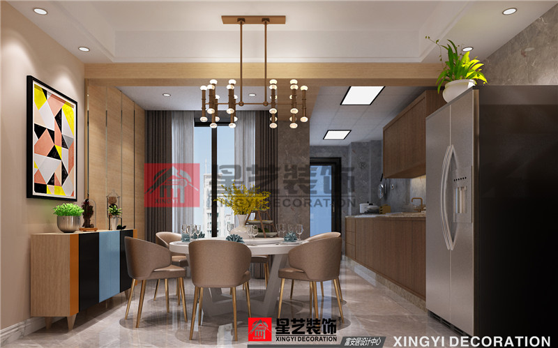 榮和千千樹(shù)133平餐廳裝修效果圖
