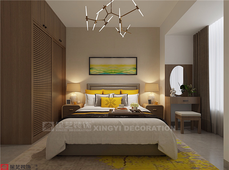 萬達(dá)茂120平臥室裝修效果圖