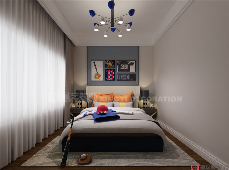 江灣山語(yǔ)城230平兒童房裝修效果圖