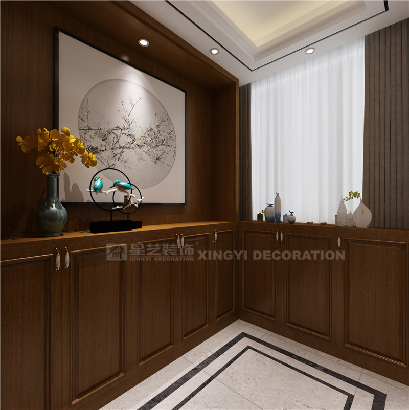 江灣山語(yǔ)城230平玄關(guān)裝修效果圖