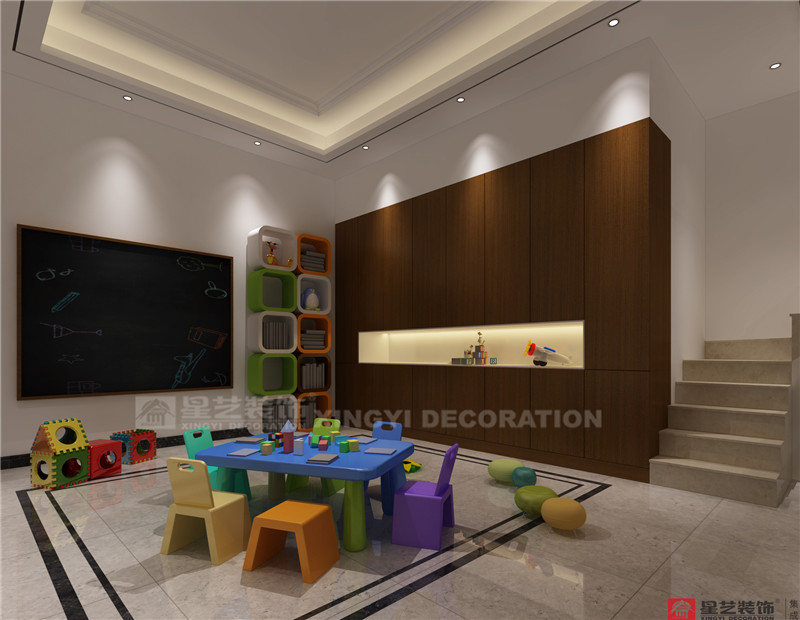 江灣山語(yǔ)城230平兒童玩樂(lè)區(qū)裝修效果圖
