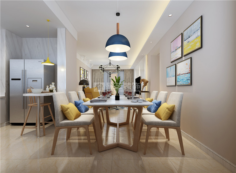 保利領繡前城123平餐廳裝修效果圖