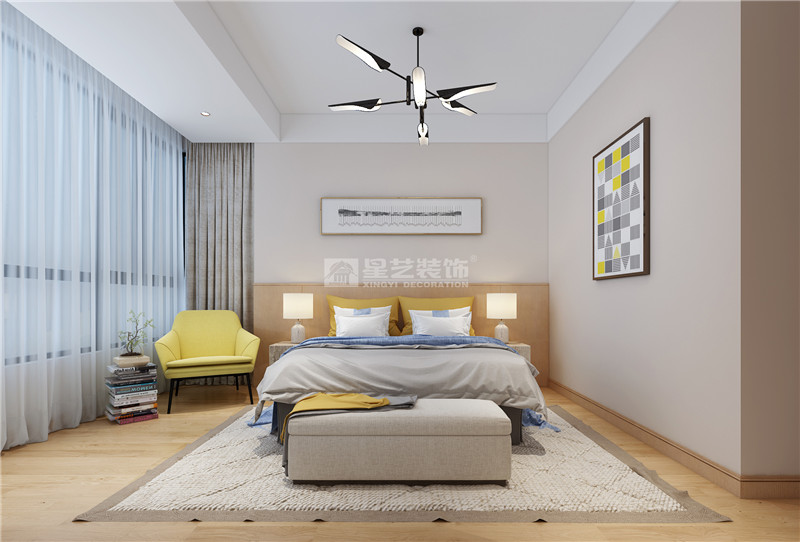 保利領繡前城123平主臥裝修效果圖