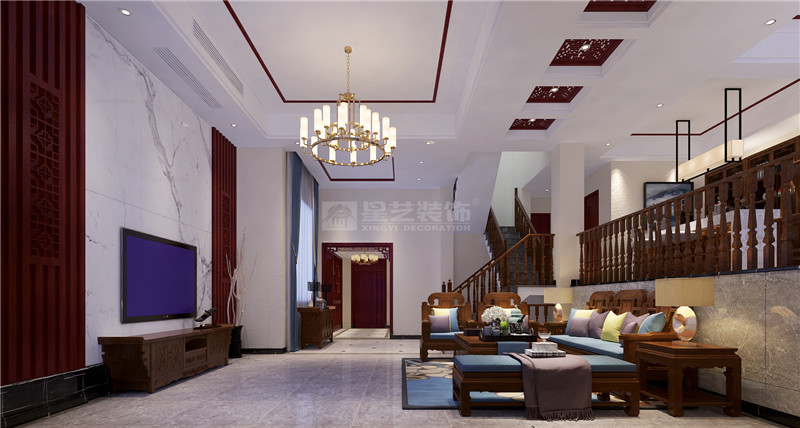 嘉和城別墅500平一樓客廳裝修效果圖