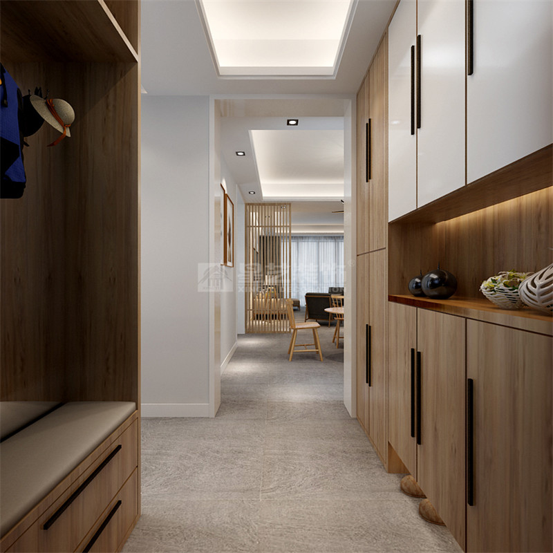 招商雍景灣140平入戶玄關裝修效果圖