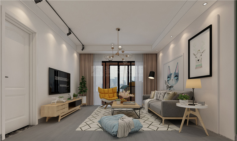 萬(wàn)達(dá)茂140平客廳裝修效果圖