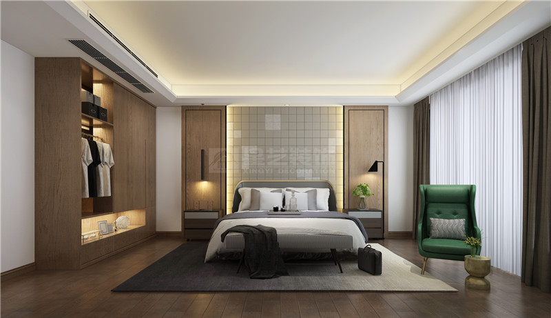江灣山語城260平臥室裝修效果圖