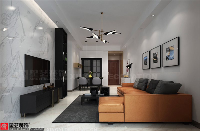 保利領秀前城 108平客廳裝修效果圖