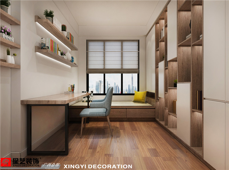 榮和悅瀾山141平書(shū)房裝修效果圖