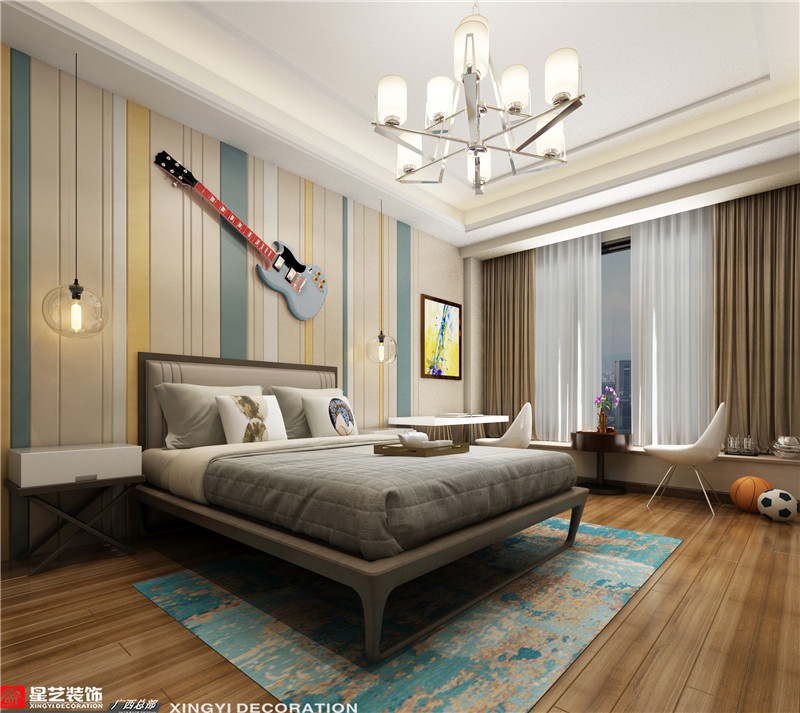 江灣山語(yǔ)城260平臥室裝修效果圖