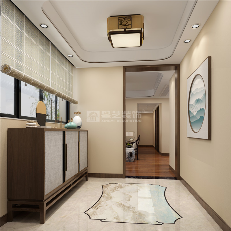 可逸江畔140平入戶(hù)玄關(guān)裝修效果圖