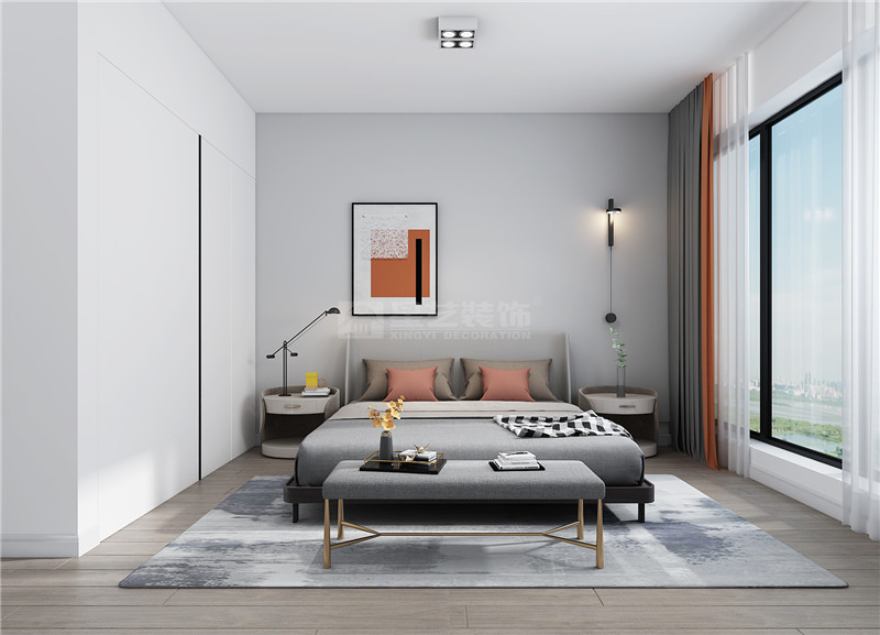 華發(fā)國(guó)賓壹號(hào)138平主臥裝修效果圖