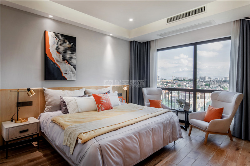 山漸青160平臥室裝修實景圖