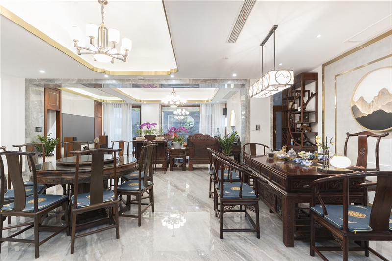 招商境界 450平別墅餐廳裝修實景圖