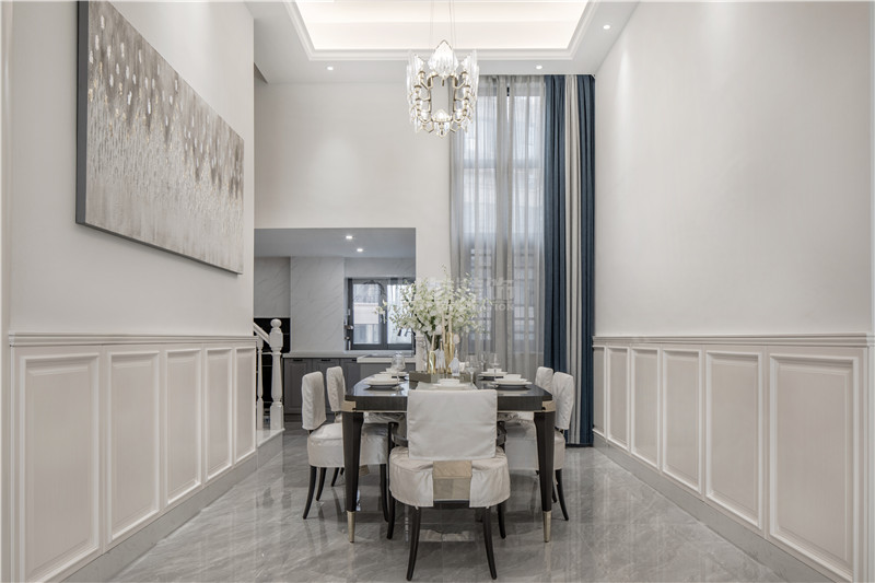 云景山語(yǔ)城186平復(fù)式餐廳裝修實(shí)景圖