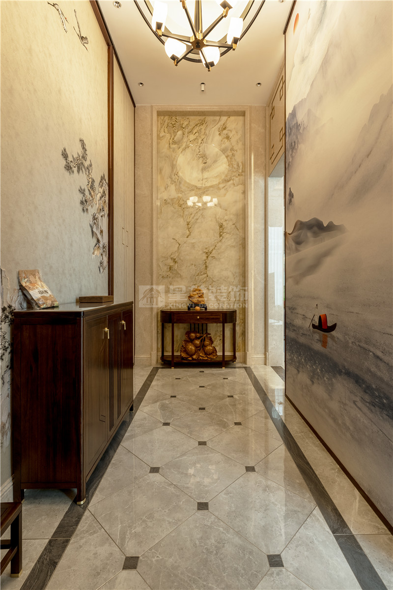 碧麗山莊450平別墅玄關裝修實景圖