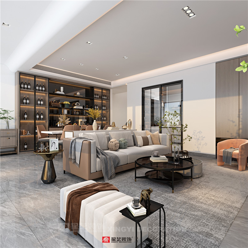 唐樾青山220平客廳裝修效果圖