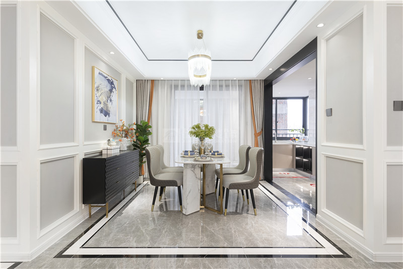 來賓樣板房 126平餐廳裝修實(shí)景圖
