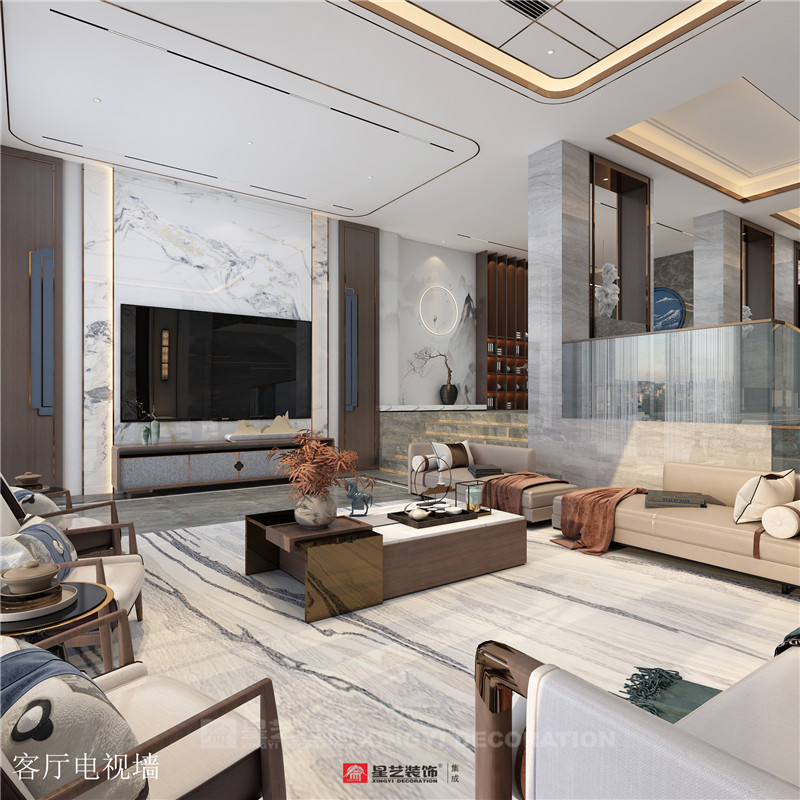 香語(yǔ)郡590平別墅客廳裝修效果圖