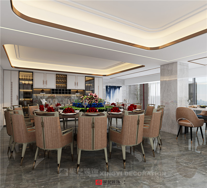 香語(yǔ)郡590平別墅餐廳裝修效果圖