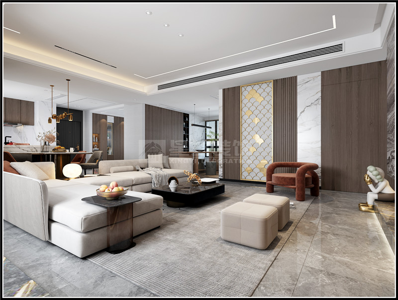 霖峰壹號162平客廳裝修效果圖