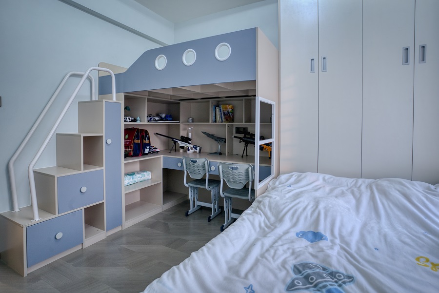 華潤西園149平現(xiàn)代輕奢兒童房實(shí)景