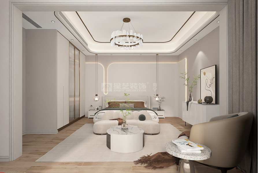 江南院子360平現代中式臥室裝修效果圖