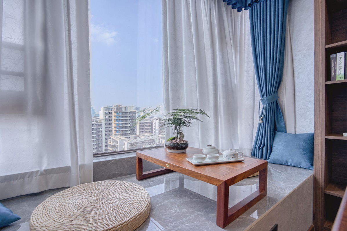 建發(fā)央璽140平新中式書房裝修實(shí)景