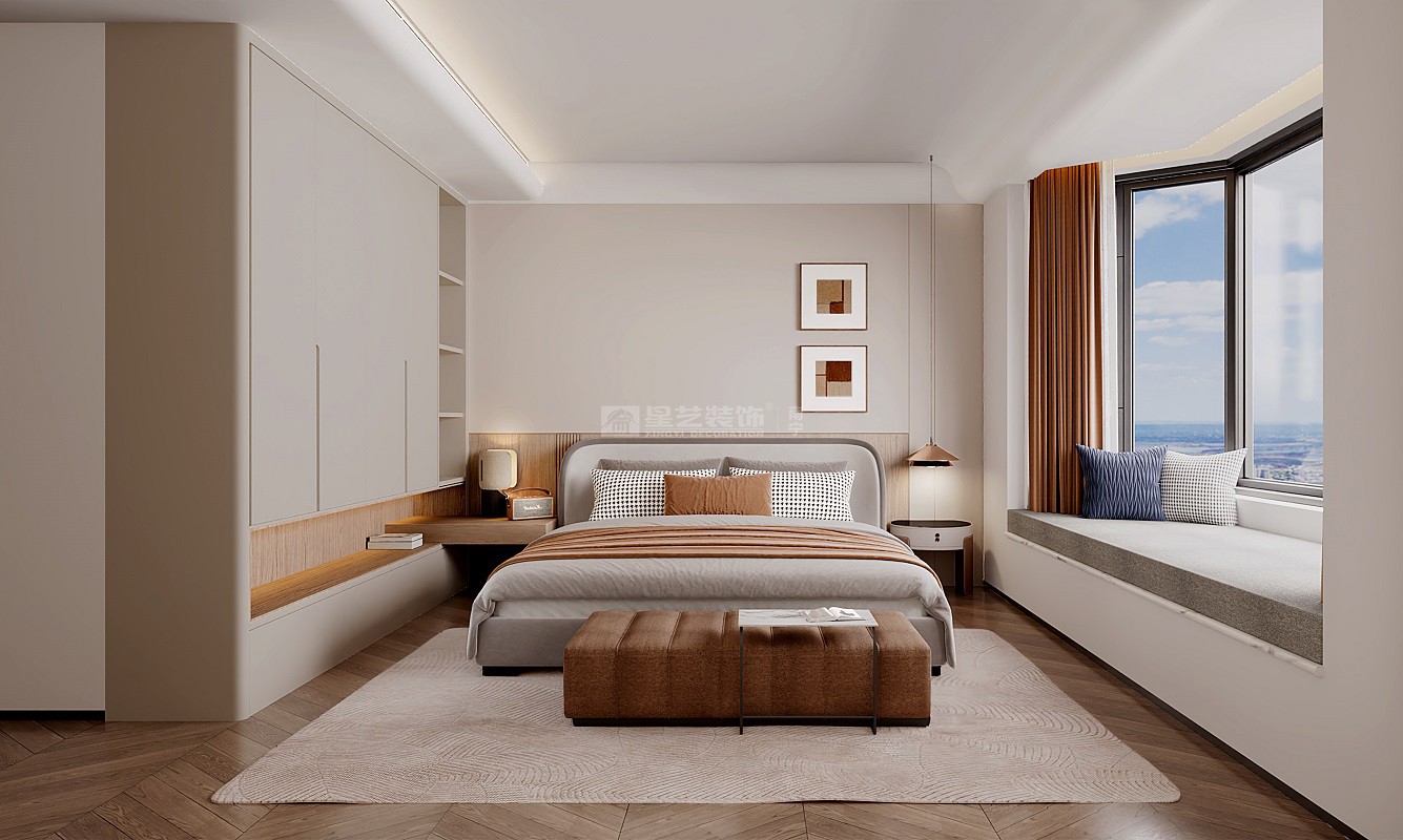 大唐臻觀190平現(xiàn)代輕奢風格臥室裝修效果圖