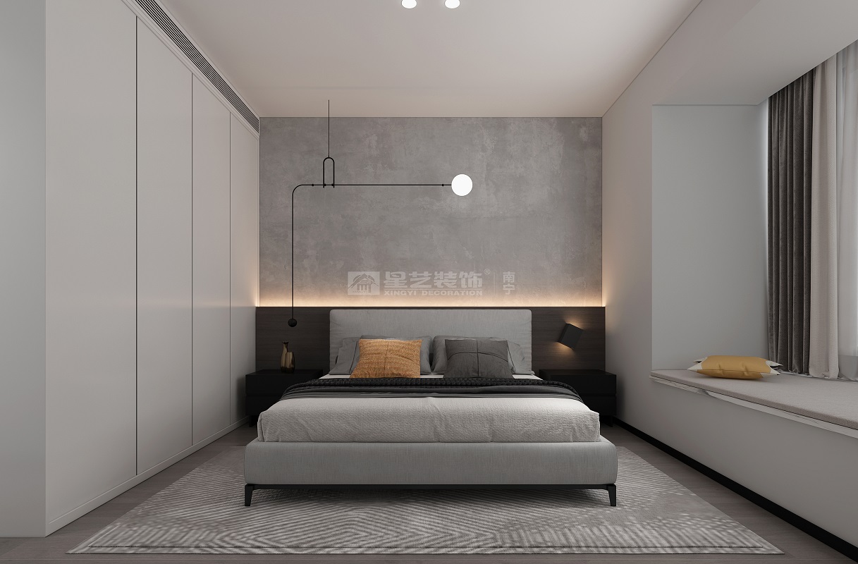 翡翠時光128平現(xiàn)代風格臥室裝修效果圖