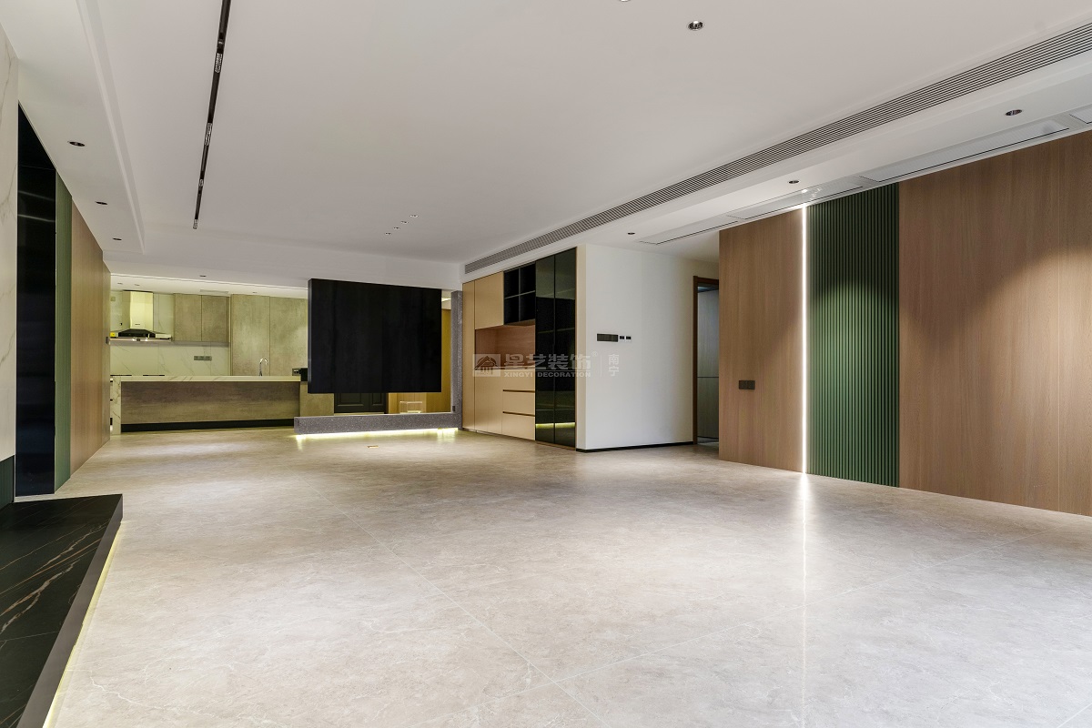 碧貴園230平現(xiàn)代風(fēng)格客廳裝修實景