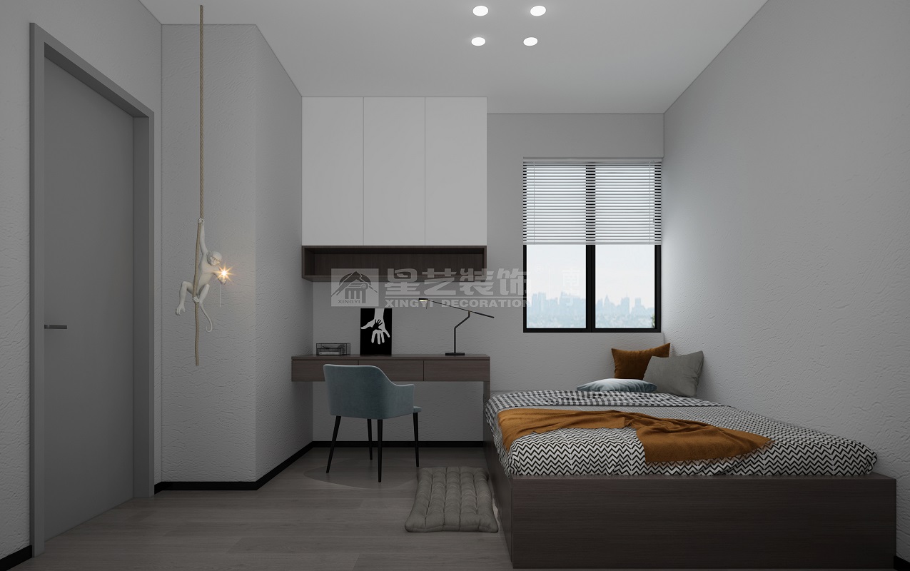 翡翠時光128平現(xiàn)代風格臥室裝修效果圖